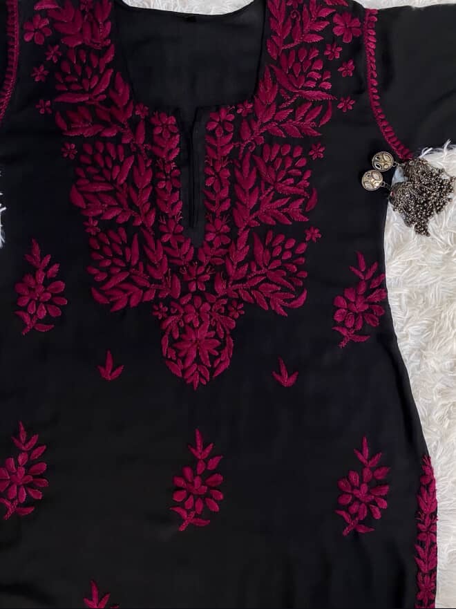 Rainbow Chikankari